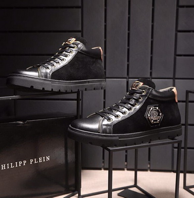 PhiliPP Plein High-Top Fashion Men Shoes--004